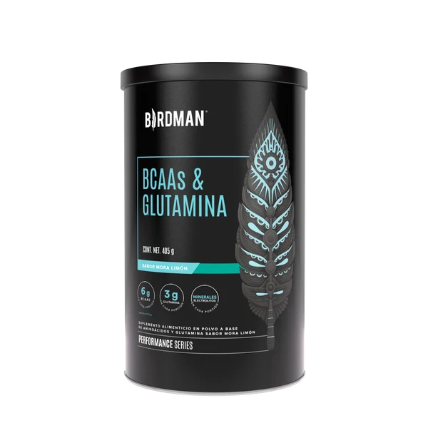 BIRDMAN BCAA Y GLUTAMINA 405 MORA LIMON