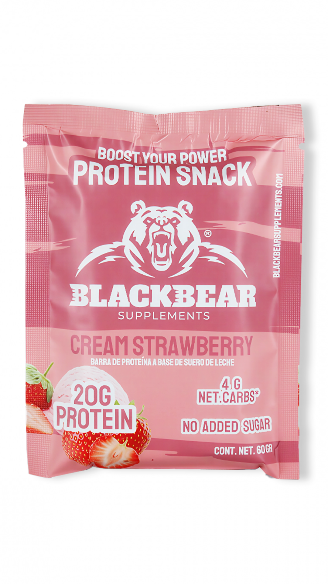 BLACKBEAR BARRA DE PROTEINA CAJA 10 PZ CREAM STRAWBERRY