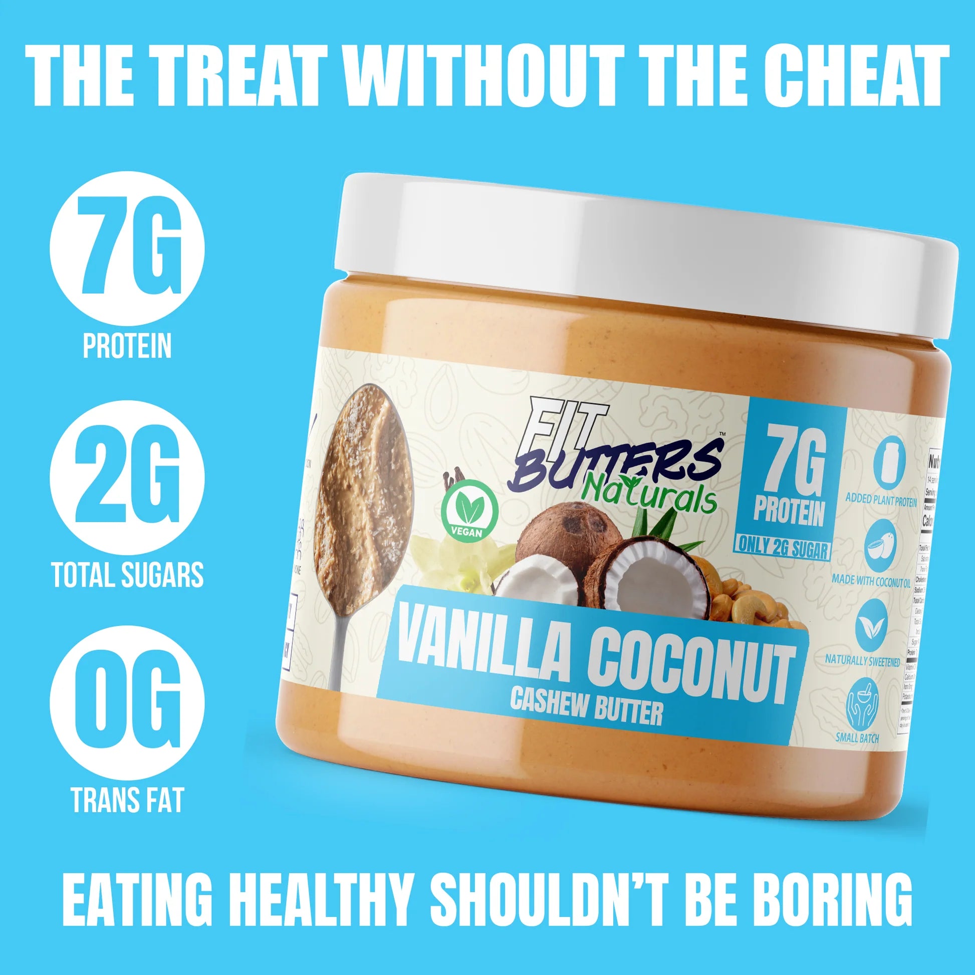FIT BUTTERS NATURALS VAINILLA COCONUT 454 GRS