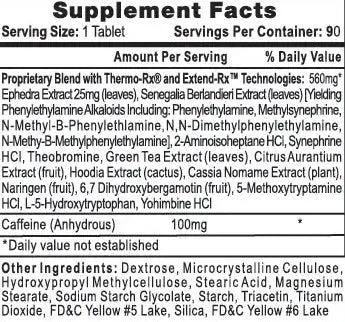HTP Lipodrene Amarillo 90 Tabs