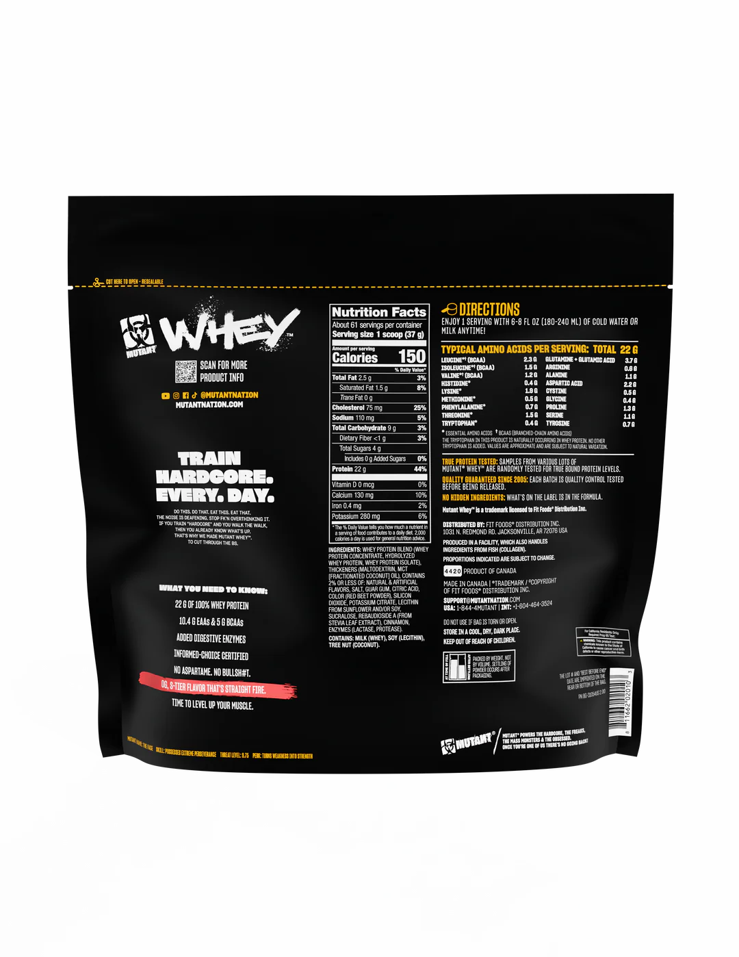 MUT Mutant Whey 5 lbs Strawberry Cream