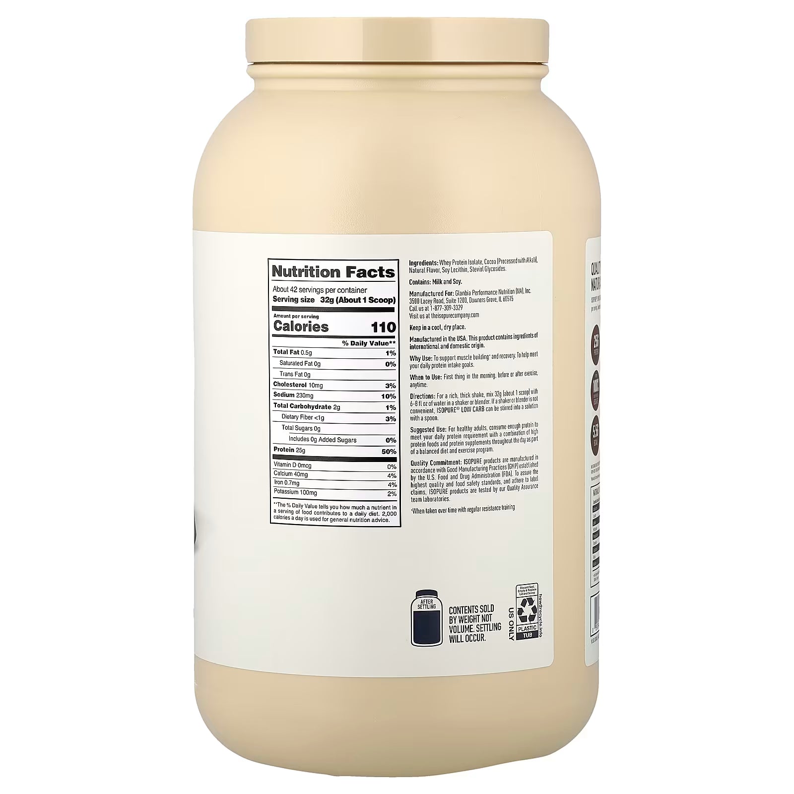 NB ISOPURE Low Carb 3 lbs Chocolate