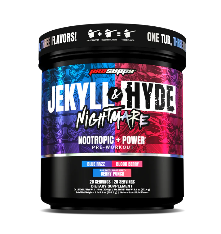 PROSUPPS DR JEKYLL & MR HYDE NIGHTMARE PWO 40 SERV BLUE RAZZ + BLOODY BERRY